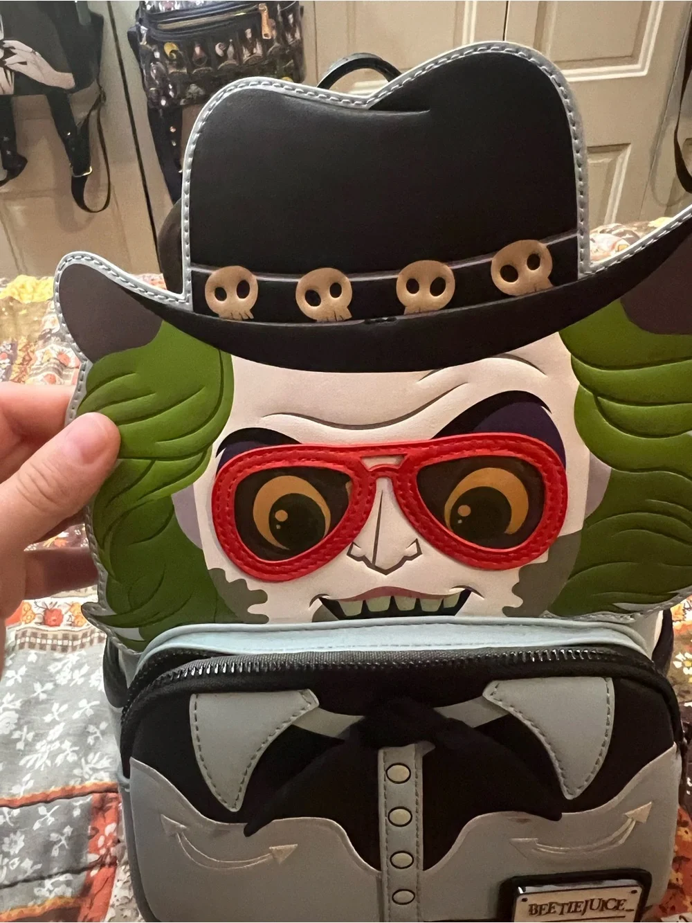 Loungefly Beetlejuice Character Mini Backpack
